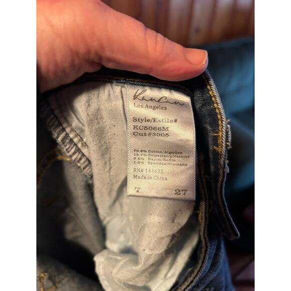 Kancan high rise distressed straight leg jeans size 7/27 - Picture 2 of 3